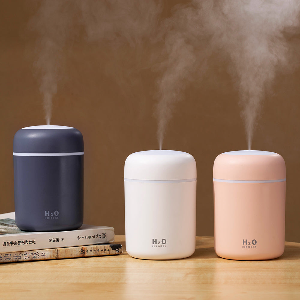 Portable H2O Ultrasonic Air Humidifier with Soothing Light