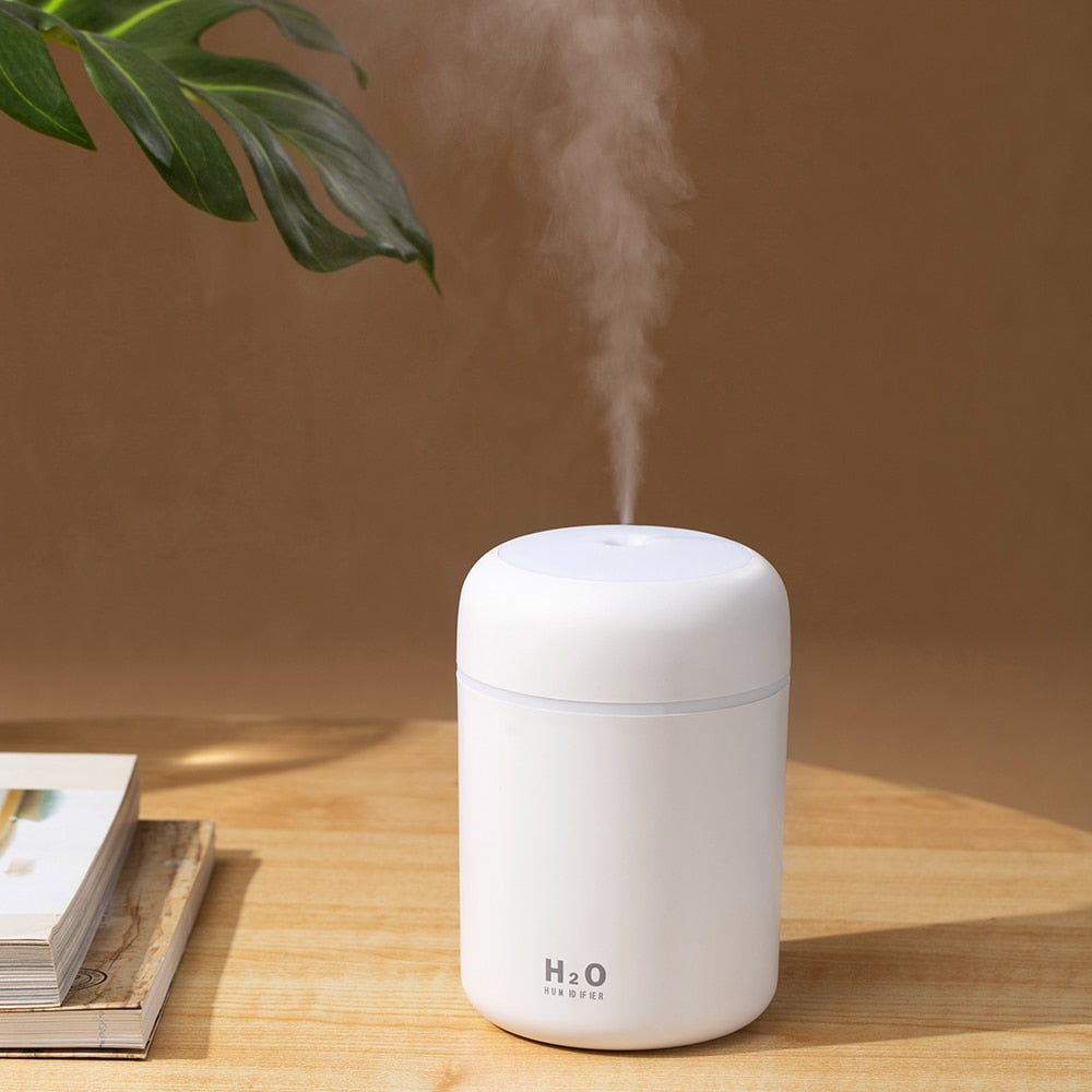 Portable H2O Ultrasonic Air Humidifier with Soothing Light